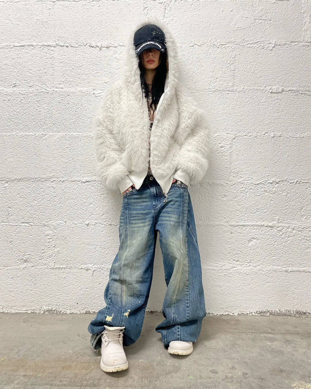 YETI FUR REVERSIBEL ZIP HOODIE