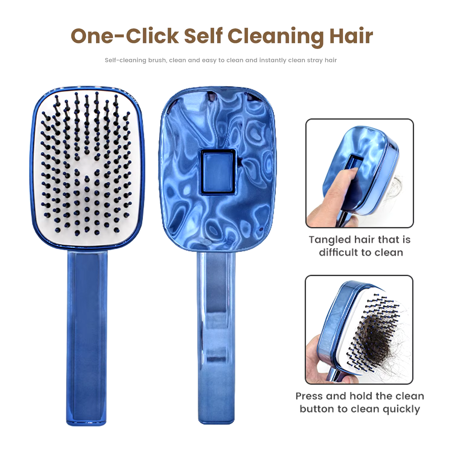 Lushly Self Cleaning Hair Brush